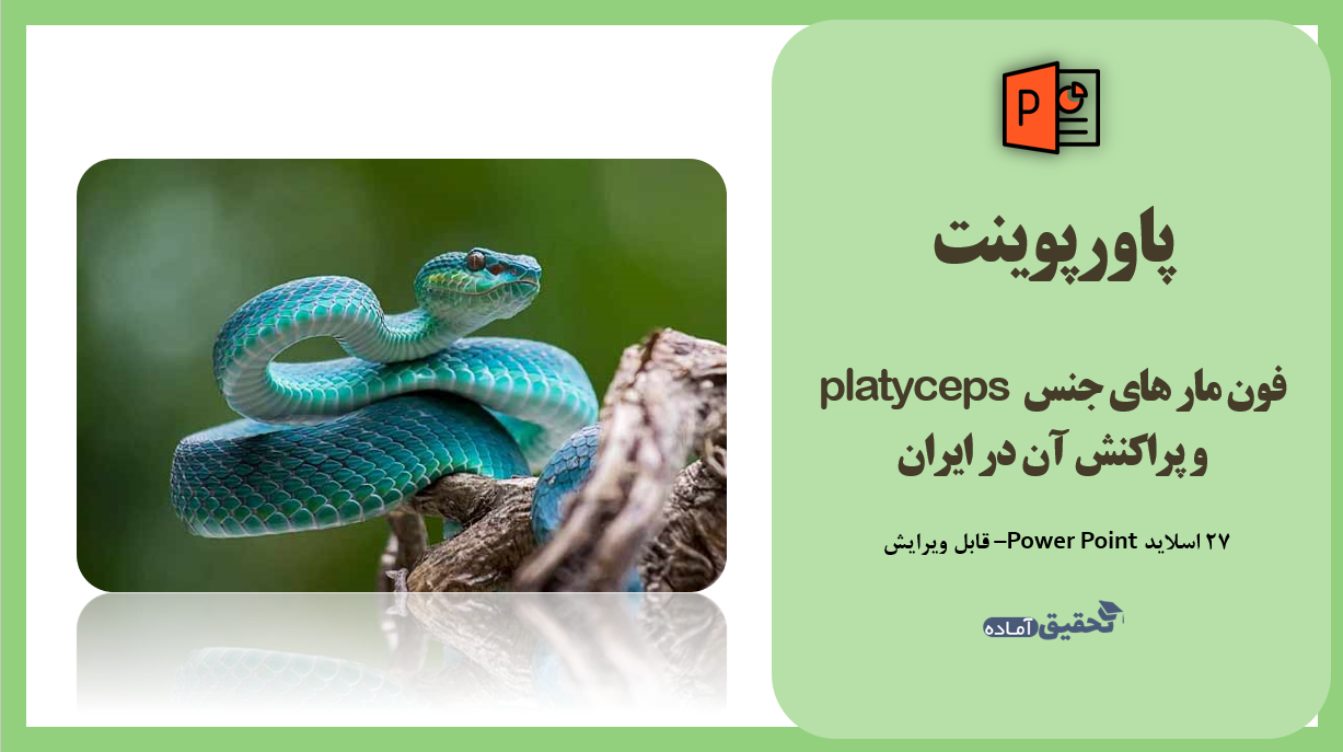 پاورپوینت فون مارهای جنس PLATYCEPS و پراکنش آن در ایران